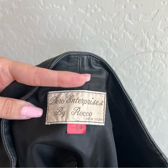 Vintage Black Leather Skirt - Picture 7 of 7